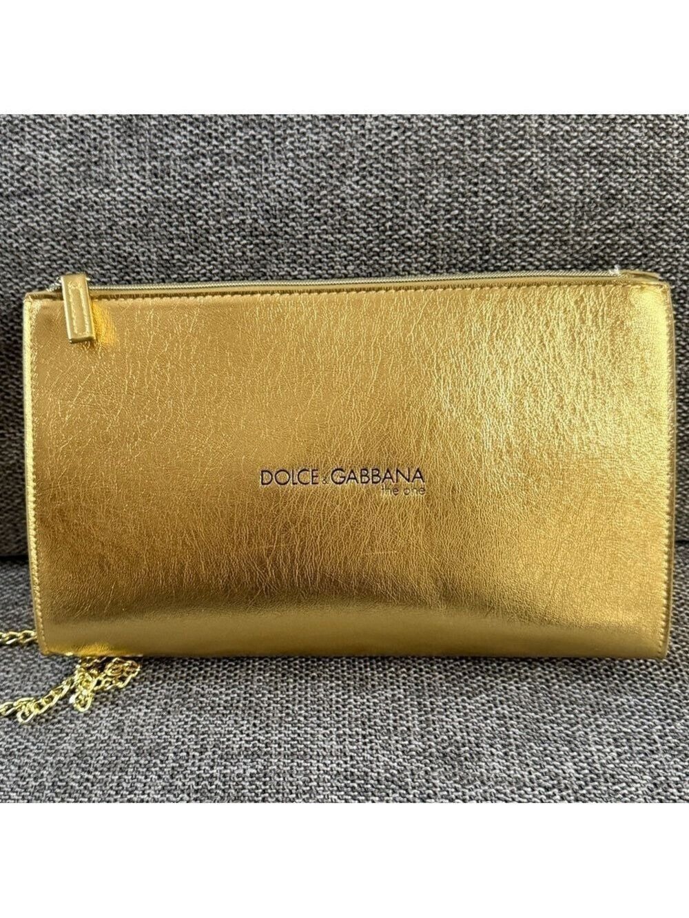 Dolce & Gabbana The One Golden Pouch On Chain New Authentic - Picture 8 of 17
